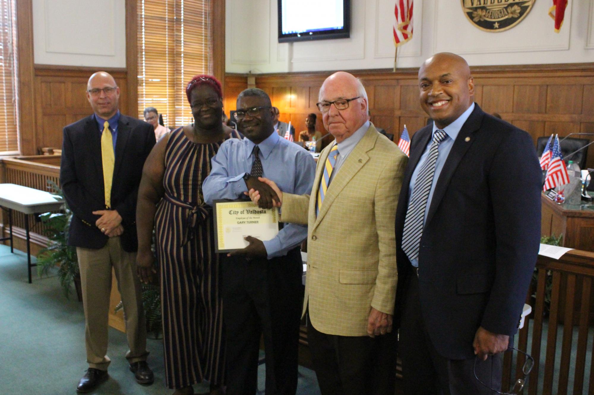Gary Turner Honored As June Employee Of The Month City Of