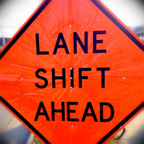 Lane Shift Sign